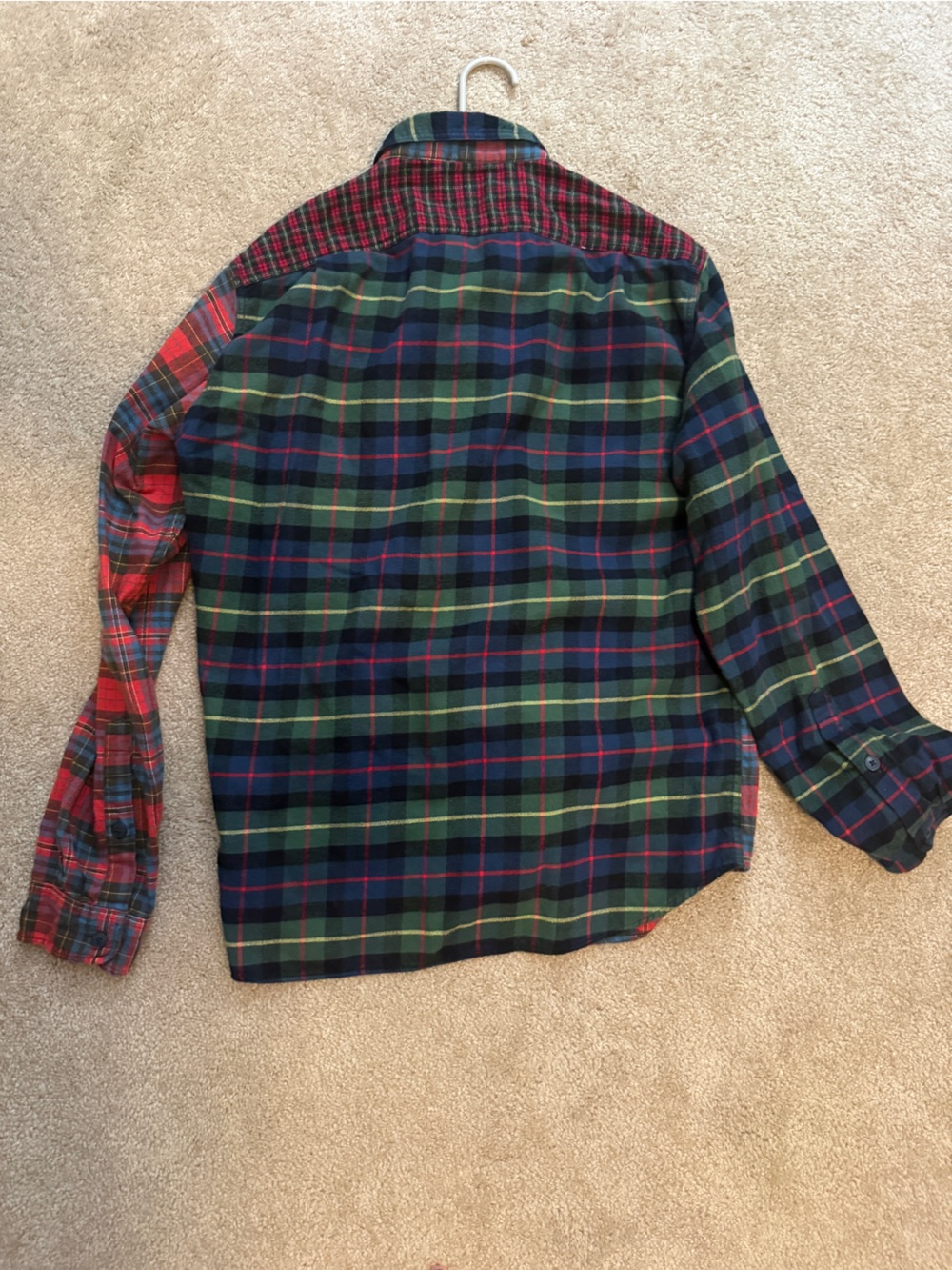 J. Crew Men’s Plaid Button-Down Shirt in Red & Blue Flannel Size Large - Picture 3 of 7